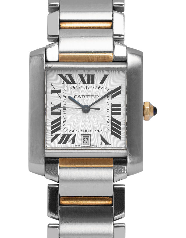 Cartier Tank Francaise W51005q4 2302  Roman Numerals  2003  Very Good  Case Material Steel  Bracelet Material: Steel