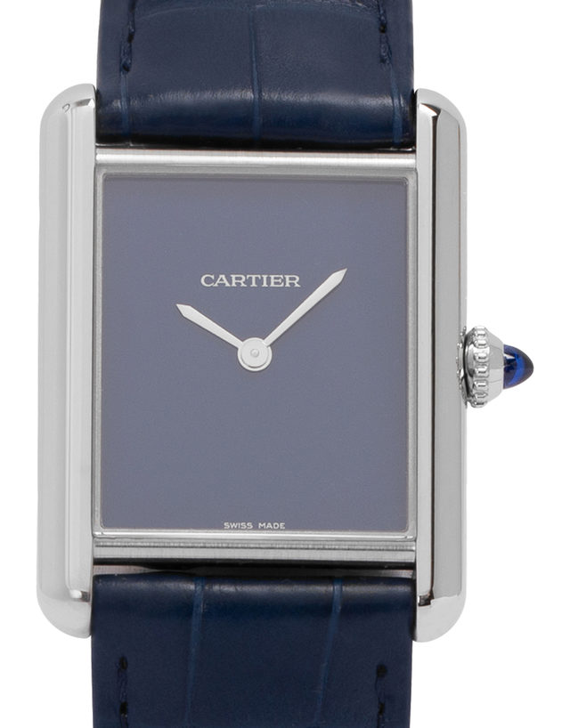 Cartier Tank Must Wsta0055  Plain  2021  Unworn  Case Material Steel  Bracelet Material: Leather