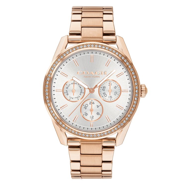 Coach Preston Ladies Rose Gold Tone Bracelet Watch