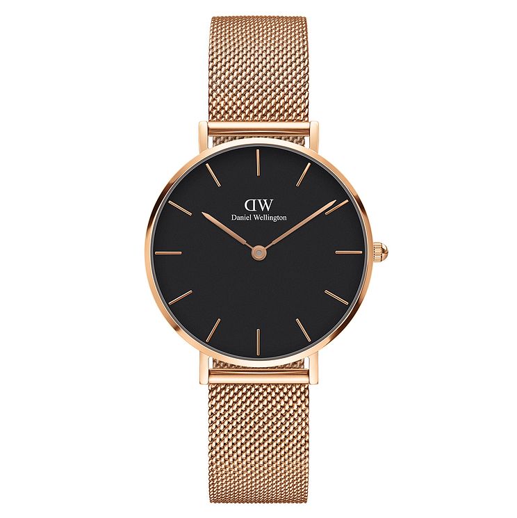Daniel Wellington Classic Petite Melrose Black Dial Watch