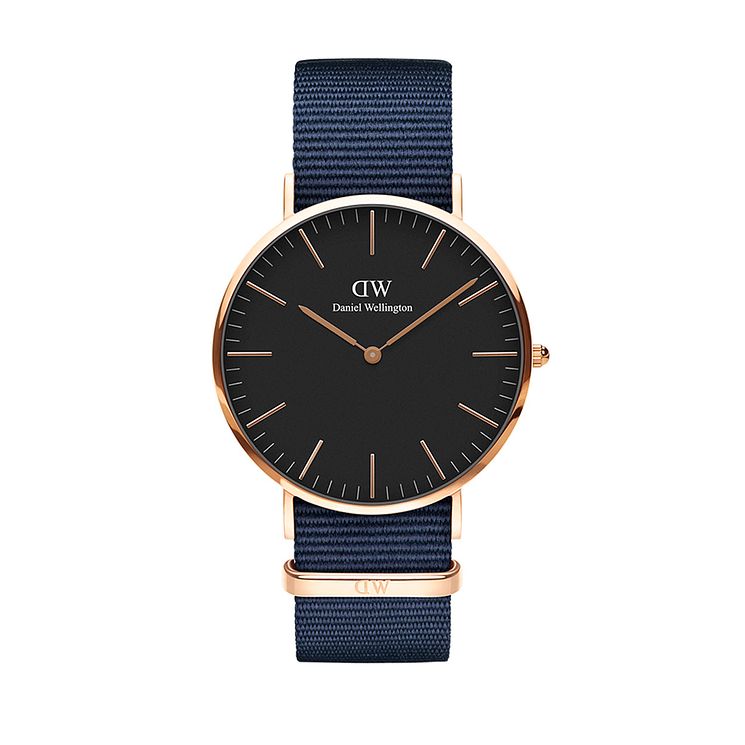 Daniel Wellington Mens Classic Bayswater Black Dial Watch