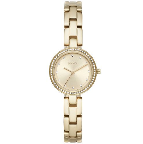Dkny City Link Crystal Ladies Gold Tone Bracelet Watch