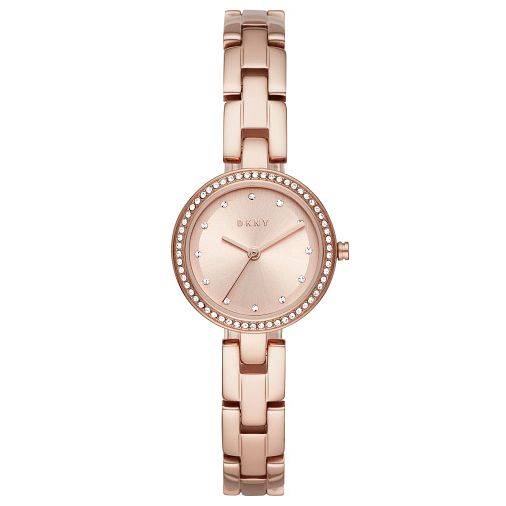 Dkny City Link Ladies Rose Gold Tone Bracelet Watch