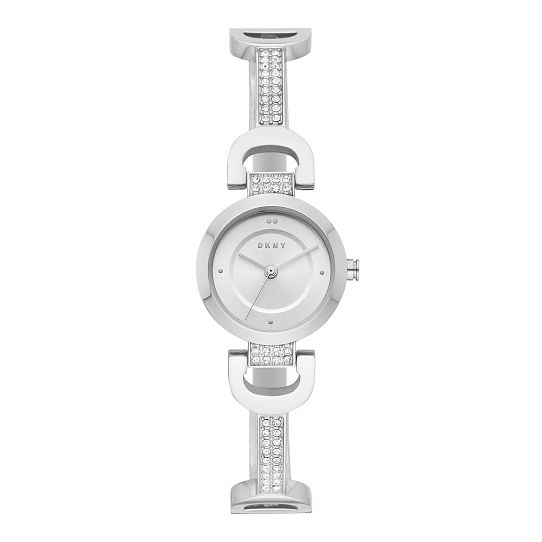 Dkny Ladies Reade Stainless Steel Crystal Bracelet Watch