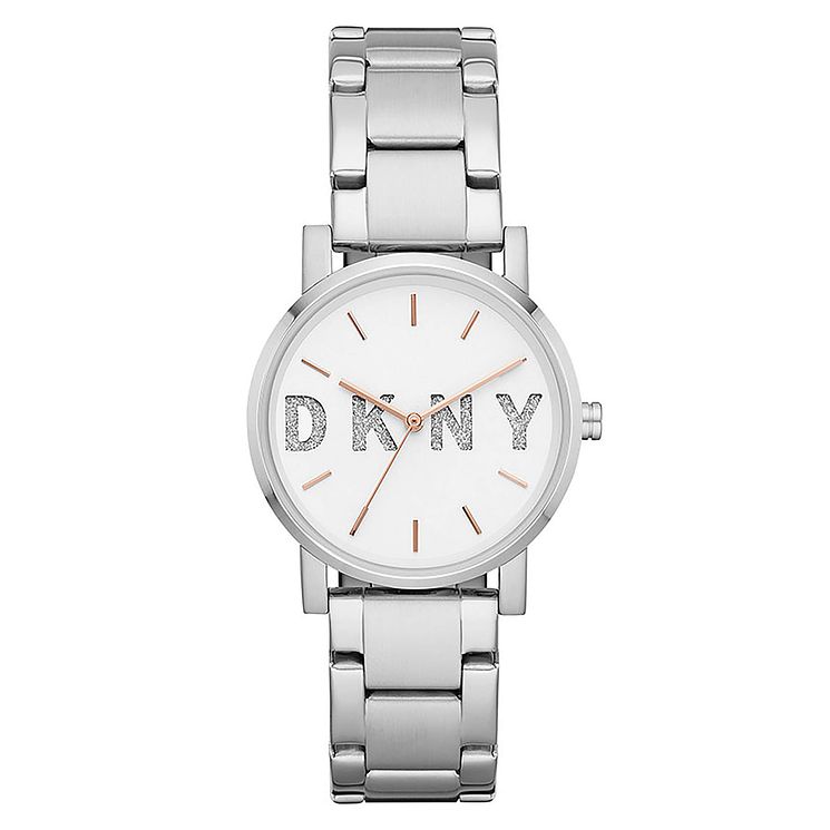Dkny Soho Silver Tone Stainless Steel Ladies Bracelet Watch