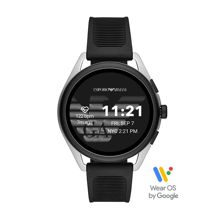 Emporio Armani Generation 5 Black Silicone Strap Smartwatch