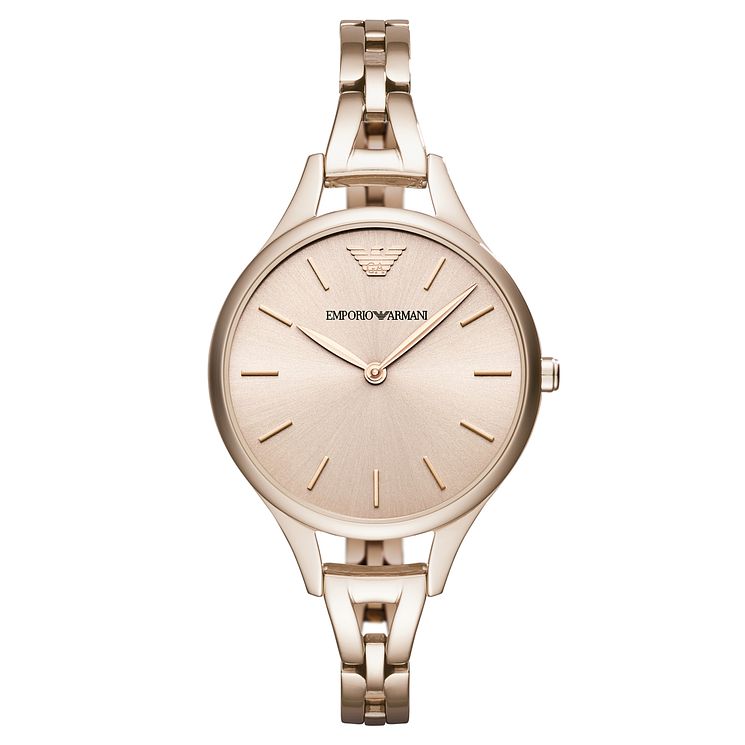 Emporio Armani Ladies Rose Gold Tone Bracelet Watch