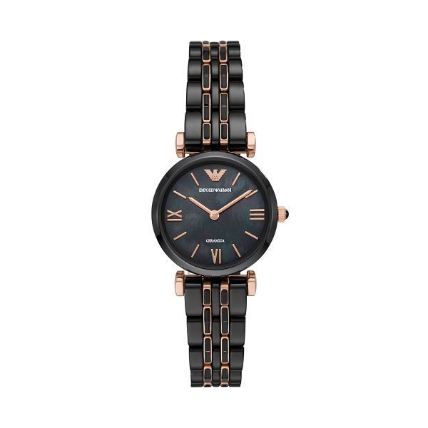 Emporio Armani Ladies Two Tone Ceramic Bracelet Watch