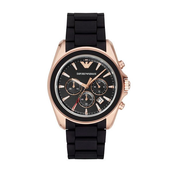 Emporio Armani Mens Rose Gold Tone Bracelet Watch