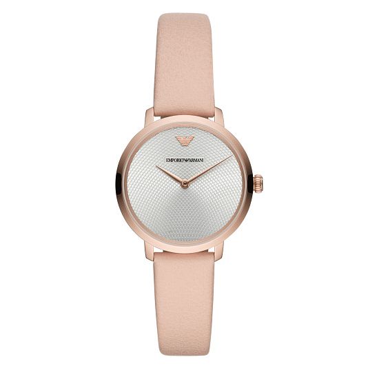Emporio Armani Slim Ladies Rose Gold Plated Strap Watch