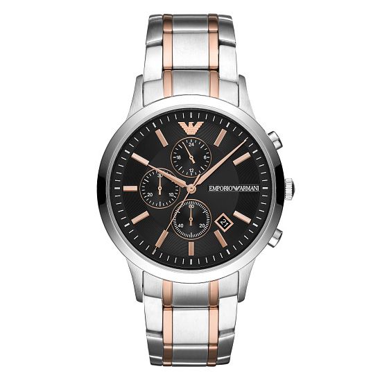 Emporio Armani Stainless Steel Black Bracelet Watch
