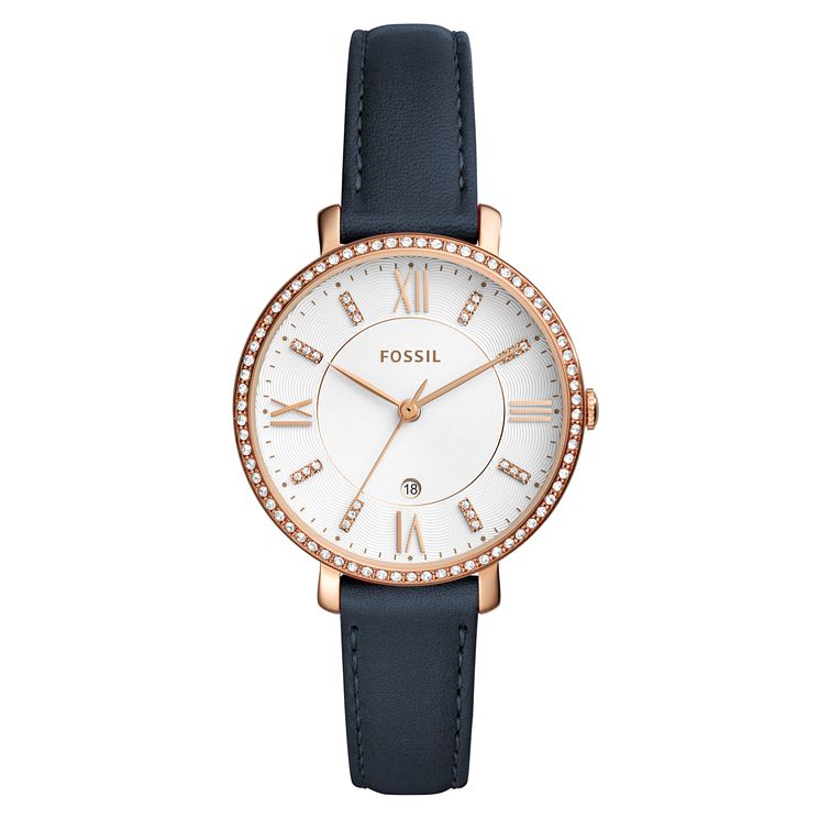 Fossil Jacqueline Ladies Rose Gold Tone Strap Watch