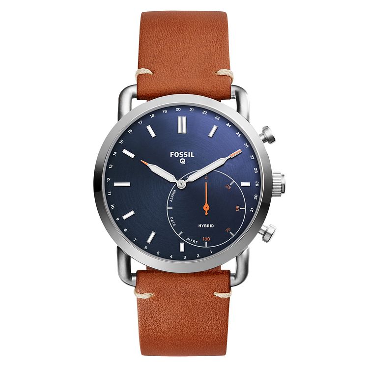 Fossil Smartwatches Commuter Mens Blue Hybrid Watch