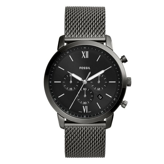 Fossil Stainless Steel Black Chronograph Blacelet Watch