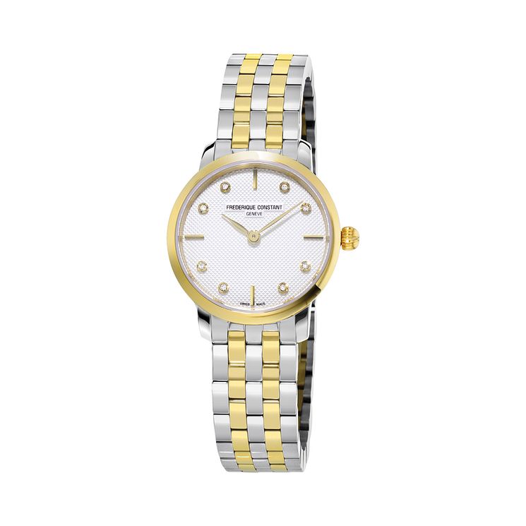 Frederique Constant Slimline Ladies Two Tone Bracelet Watch