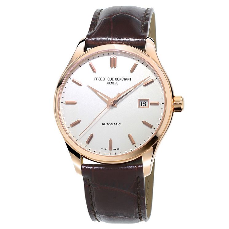 Frederique Constant Slimline Mens Rose Gold Plated Watch