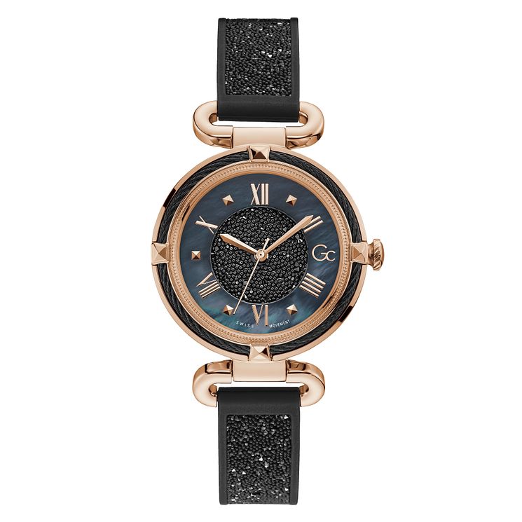 Gc Cablechic Ladies Mother Of Pearl Dial Strap Watch