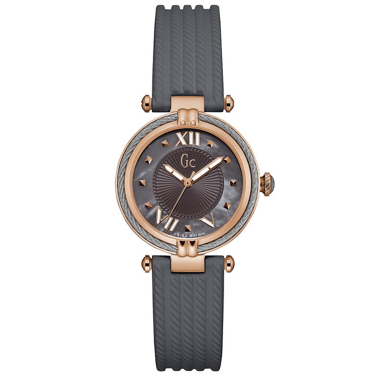 Gc Cablechic Ladies Rose Gold Plated Strap Watch