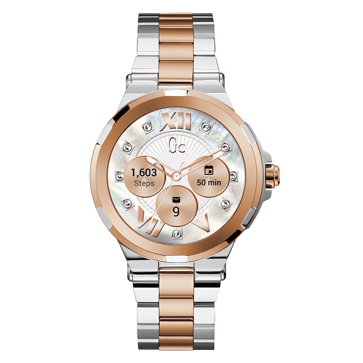 Gc Connect Ladies Two Colour Bracelet Watch