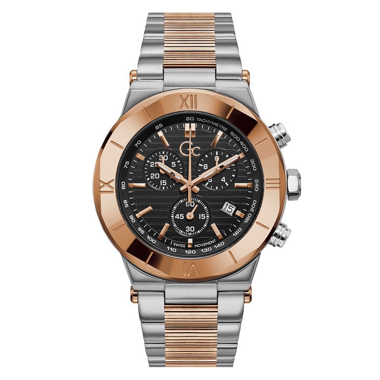 Gc Force Chrono Mens Two Tone Bracelet Watch