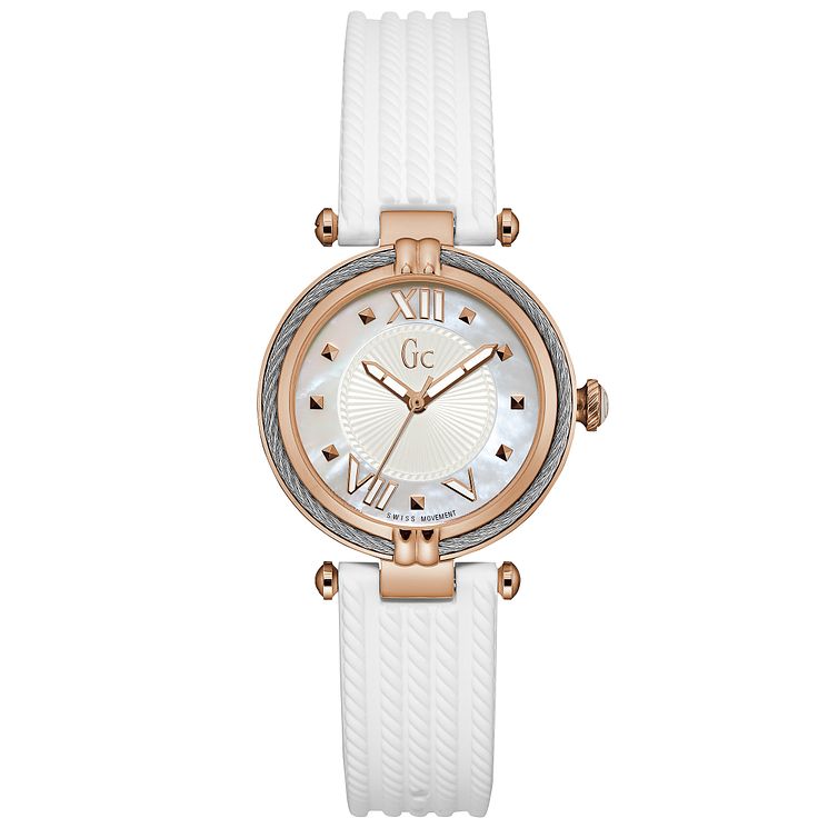 Gc Ladychic Rose Gold Plated Strap Watch