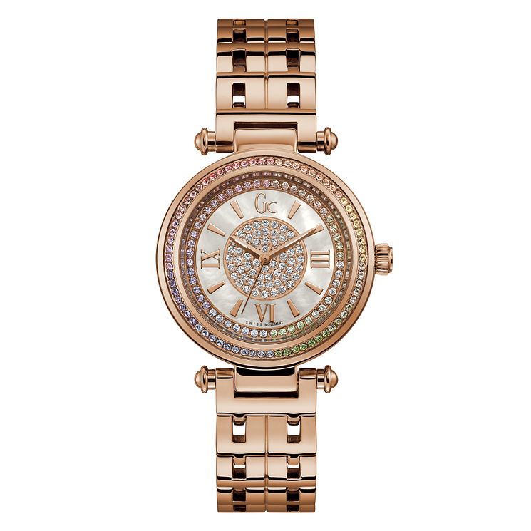 Gc Primechic Ladies Rose Gold Tonel Bracelet Watch