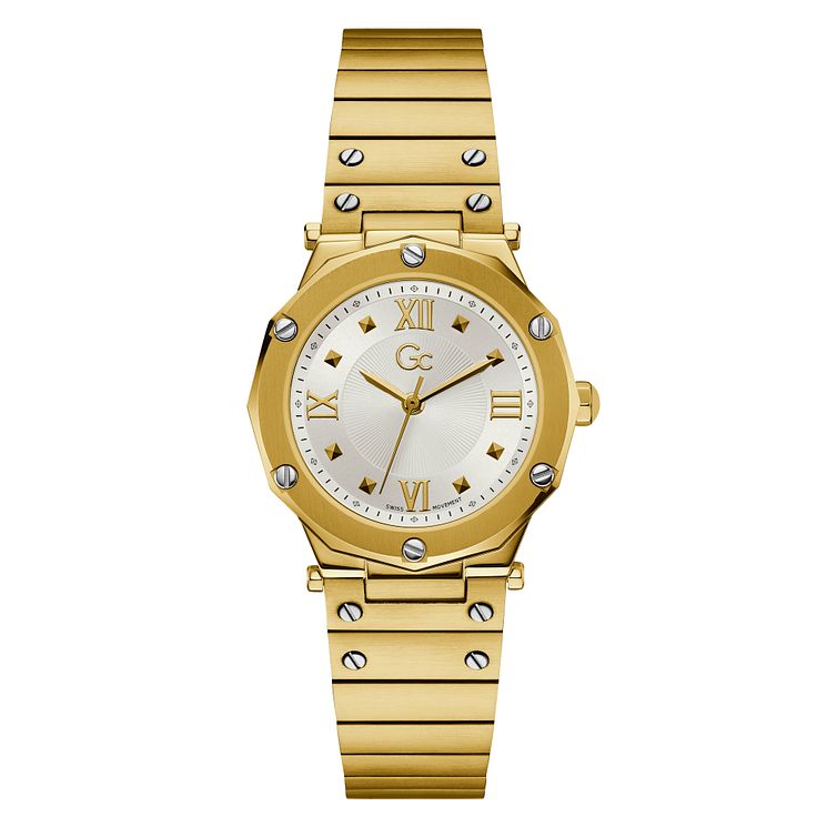 Gc Spirit Ladies Gold Tone Stainless Steel Bracelet Watch