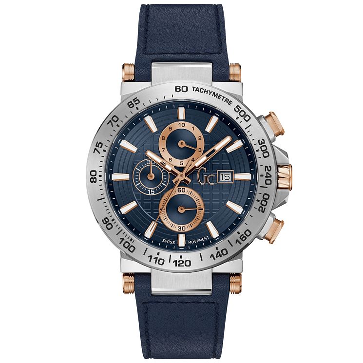Gc Urbancode Mens Dark Blue Silicone Strap Watch