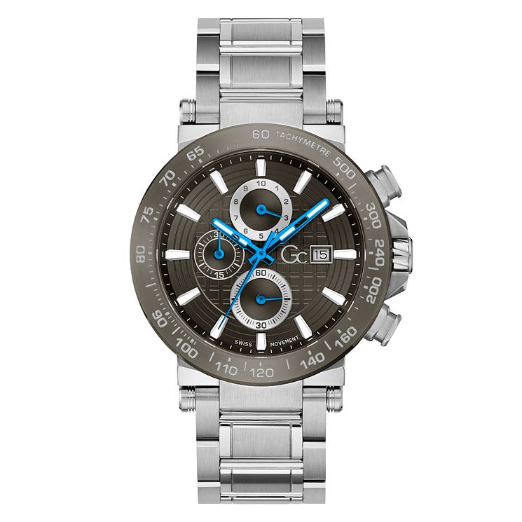 Gc Urbancode Mens Grey Dial Chronograph Bracelet Watch