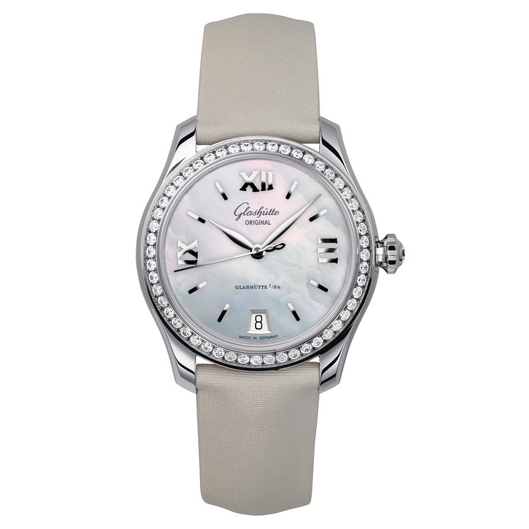 Glashutte Original Lady Serenade Ladies Cream Strap Watch