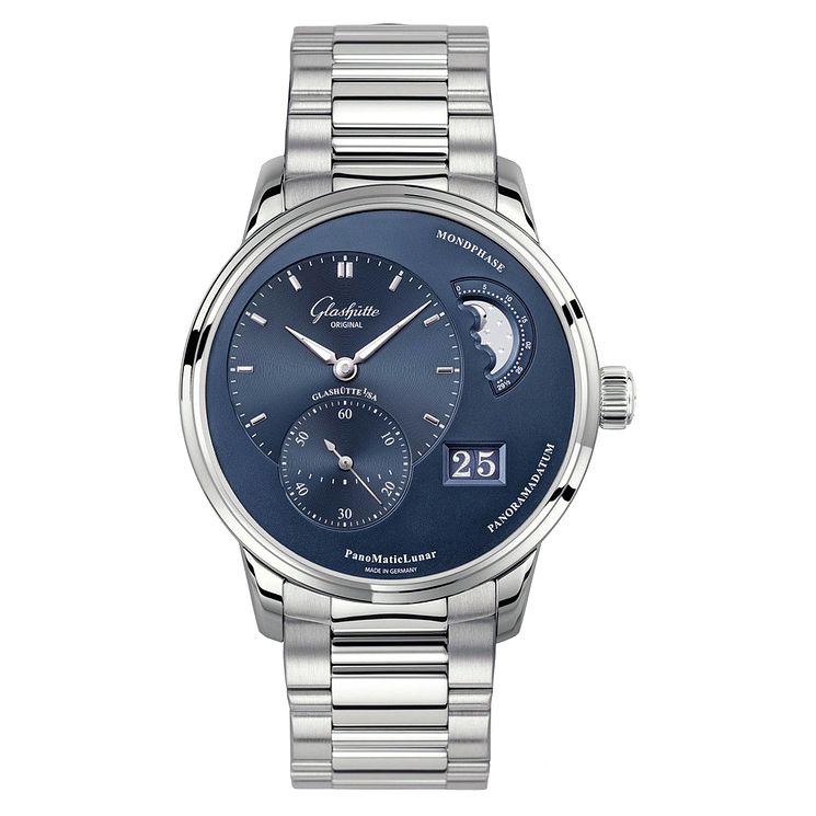 Glashutte Original Panomaticlunar Mens Bracelet Watch
