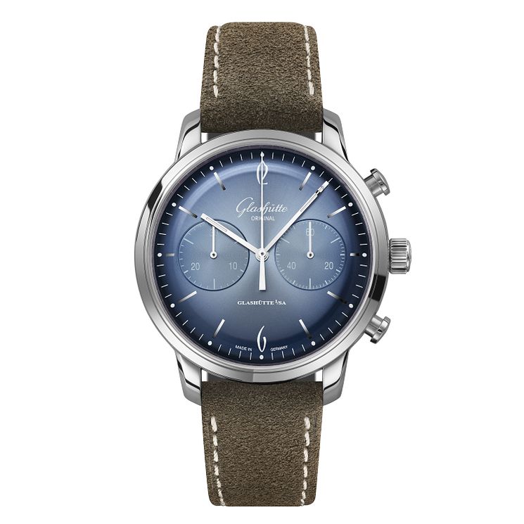 Glashutte Original Sixties Chronograph Mens Strap Watch