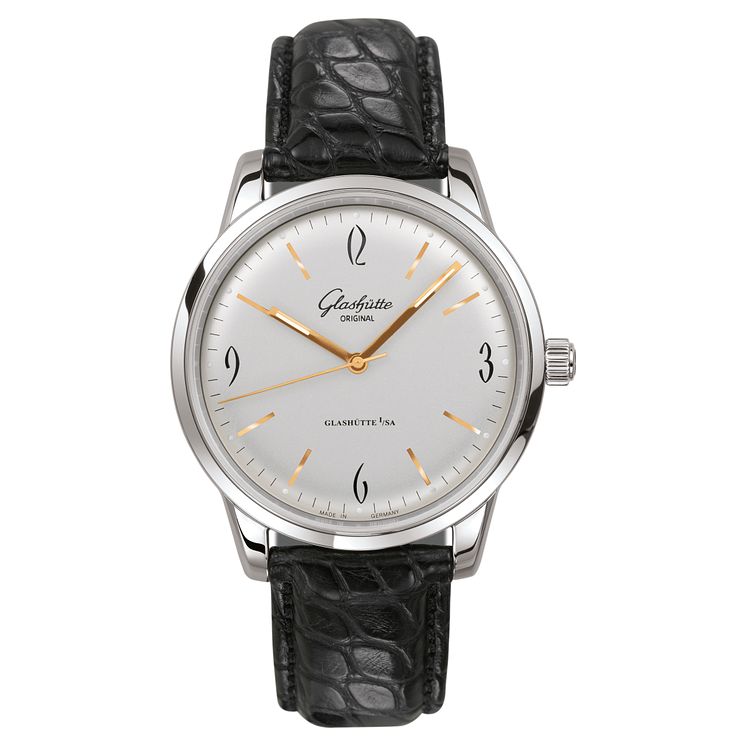 Glashutte Original Vintage Sixties Mens Black Strap Watch