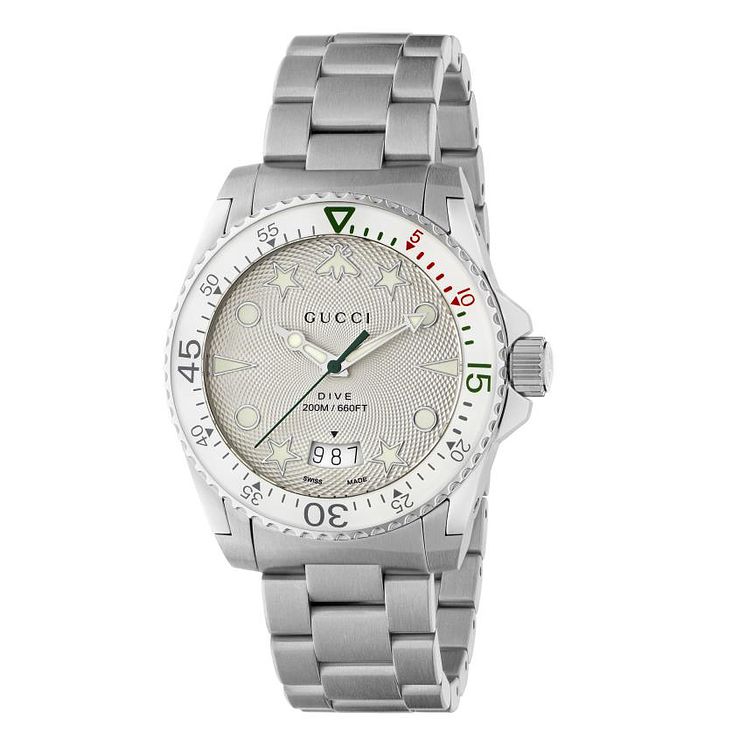 Gucci Dive Mens Stainless Steel Bracelet Watch