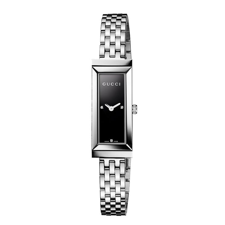 Gucci G-frame Diamond Stainless Steel Bracelet Watch