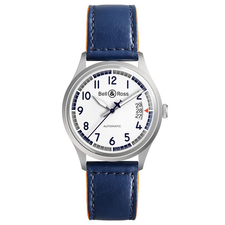 BellandRoss Vintage Racing Bird Leather Strap Watch