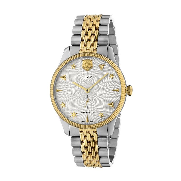 Gucci G-timeless Mens Two Tone Bracelet Watch