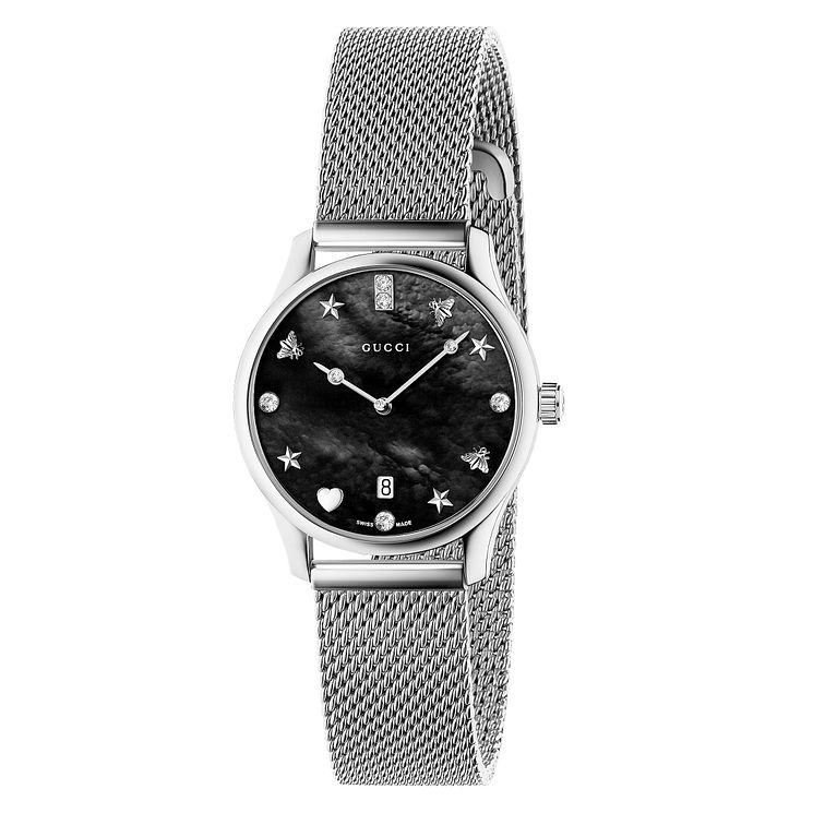 Gucci G-timeless Stainless Steel Mesh Bracelet Watch