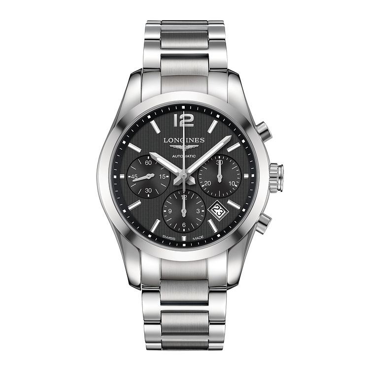 Longines Conquest Mens Chronograph Bracelet Watch