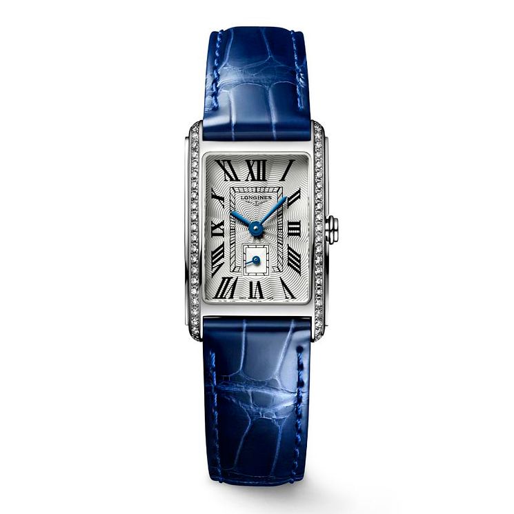 Longines Dolcevita Ladies Blue Leather Strap Watch