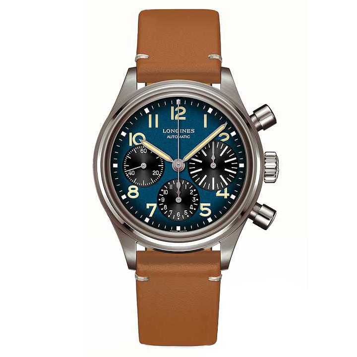 Longines Heritage Avigation Bigeye Tan Leather Strap Watch