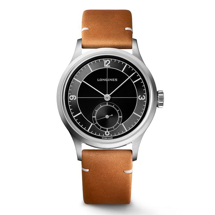 Longines Heritage Classic Mens Brown Leather Strap Watch