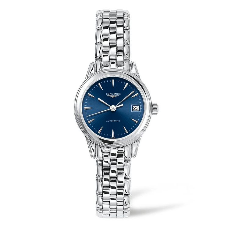 Longines Ladies Stainless Steel Flagship Blue Dial Watch