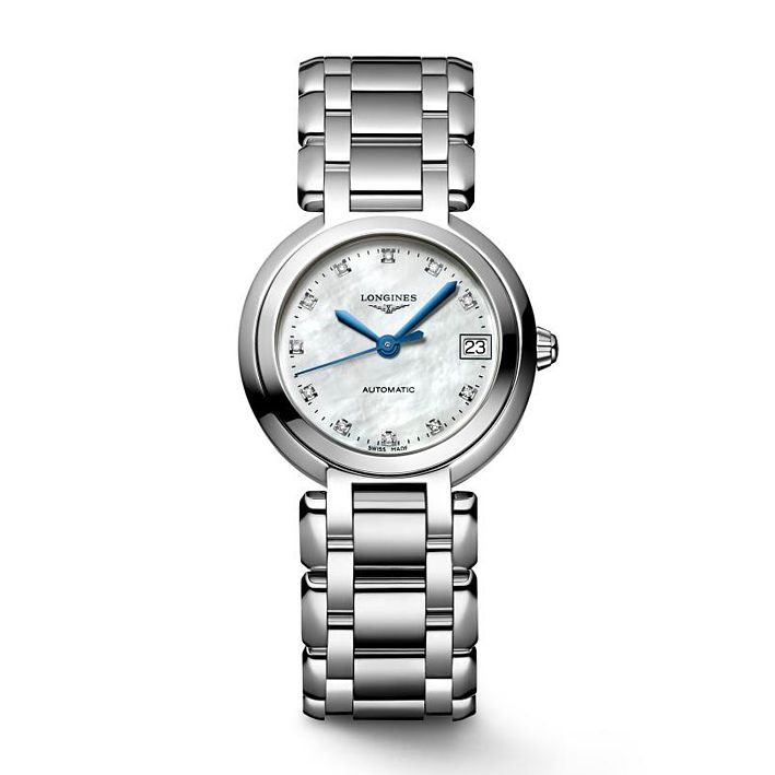 Longines Primaluna Ladies Diamond Set Steel Bracelet Watch
