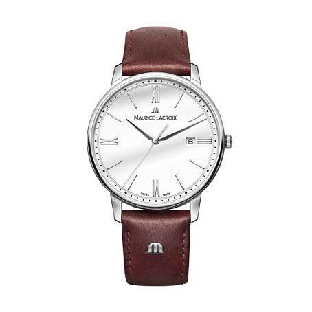 Maurice Lacroix Eliros Mens Brown Leather Strap Watch
