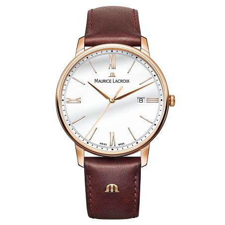 Maurice Lacroix Mens Eliros Brown Leather Strap Watch