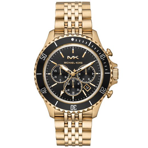 Michael Kors Bayville Mens Gold Tone Bracelet Watch