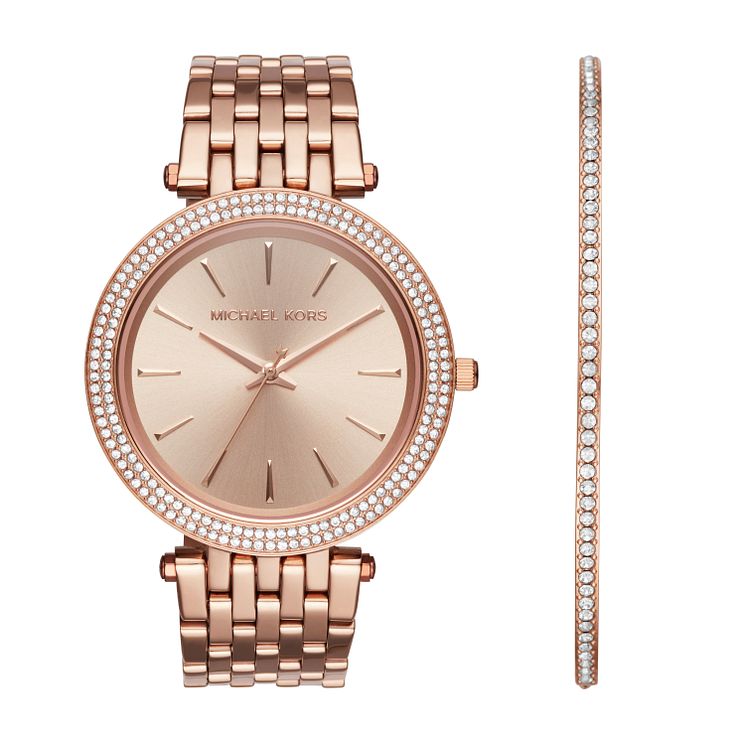 Michael Kors Darci Rose Gold Plated Bracelet WatchandBangle