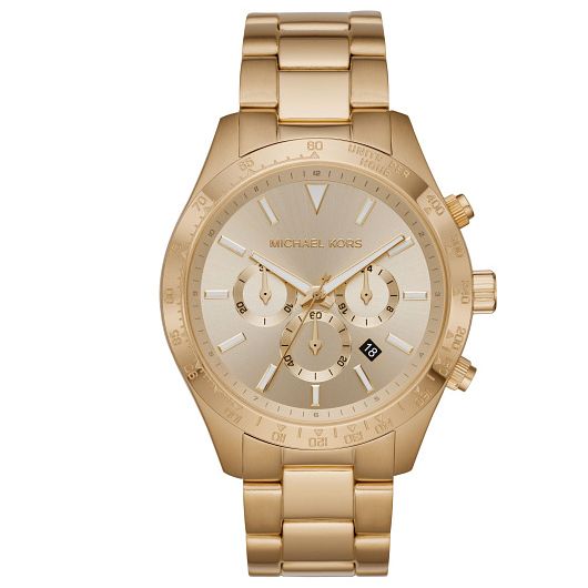 Michael Kors Layton Mens Yellow Gold Tone Bracelet Watch