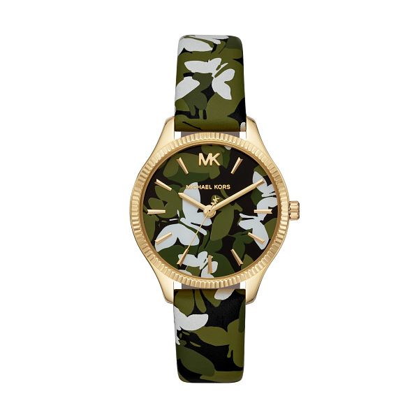 Michael Kors Lexington Ladies Butterfly Leather Strap Watch
